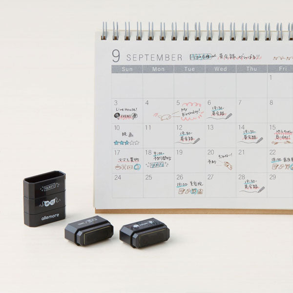 nototo join (ノトトジョイン) 4連結スタンプ [ブラック3種+ブラウン3種 全6種類] シヤチハタ 42-PEL-JA1/A2/A3/B1/B2/B3/H [M便 1/3]