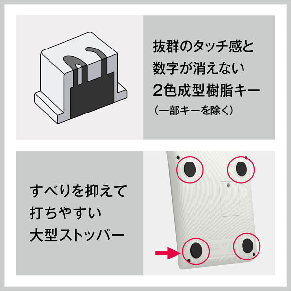 CASIO 人間工学電卓 右手用 ジャストタイプ [全2色] カシオ計算機 JE
