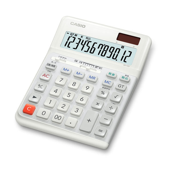 CASIO 人間工学電卓 右手用 デスクタイプ カシオ計算機 210-DE-12D-WE-N【送料無料※】