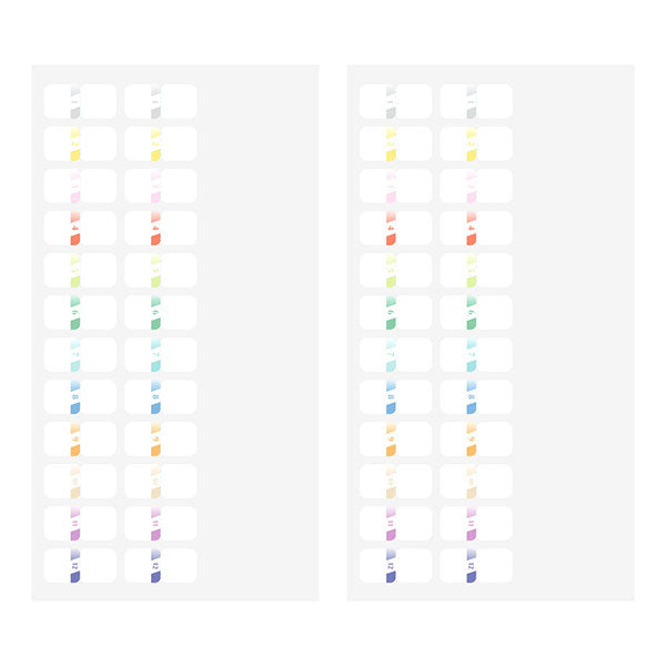 らむページ インデックスラベル(S) チラットINDEX［数字 カラー］手帳小物