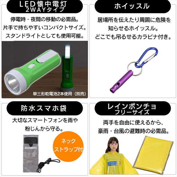 防災セットリュック 33点 1人用 [グレー] アイリスオーヤマ BRS-33