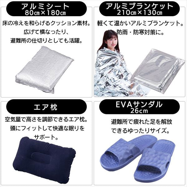 防災セットリュック 33点 1人用 [グレー] アイリスオーヤマ BRS-33
