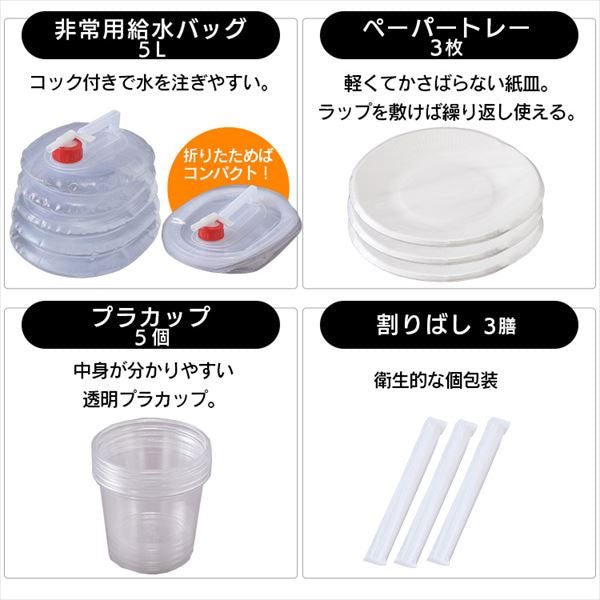 防災セットリュック 33点 1人用 [グレー] アイリスオーヤマ BRS-33