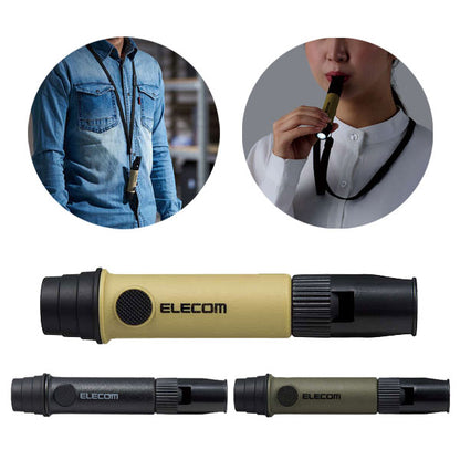 防災 乾電池式懐中電灯 笛タイプ [全3色] エレコム(elecom) DE-KD03