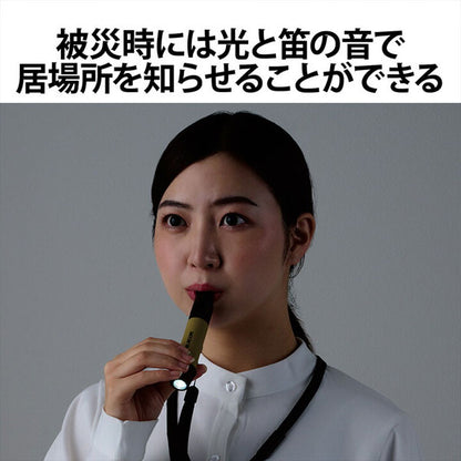 防災 乾電池式懐中電灯 笛タイプ [全3色] エレコム(elecom) DE-KD03