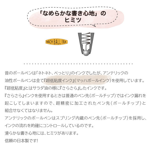 *11/26原田*ボールペン替芯 黒 0.5mm アンテリック R-BP1 [M便 1/50]