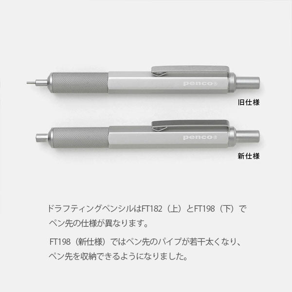 (11/29園田)Drafting Ballpoint Pen《ドラフティングボールペン》［全2色］ 油性ボールペン 0.5mm 黒 ハイタイド FT181 [M便 1/5]