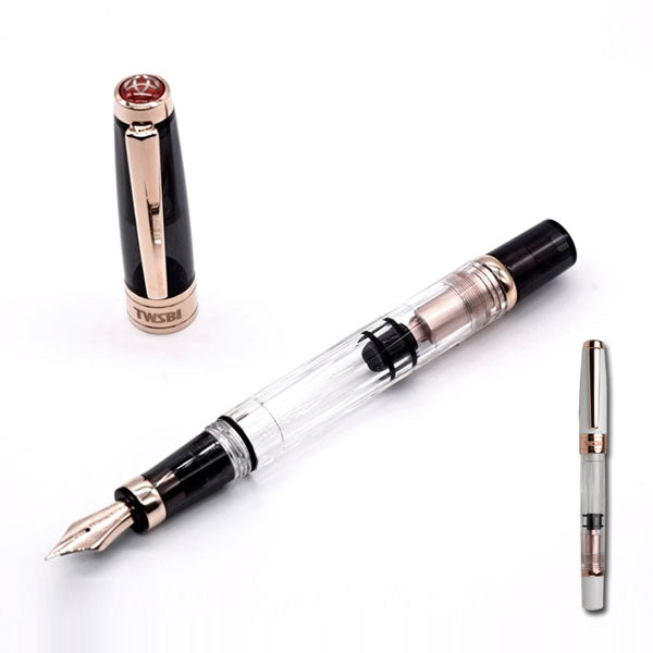 TWSBI Diamond 580 (ツイスビー ダイヤモンド 580) 万年筆 ［スモークローズゴールド�U / ホワイトローズゴールド�U］M744【送料無料※】