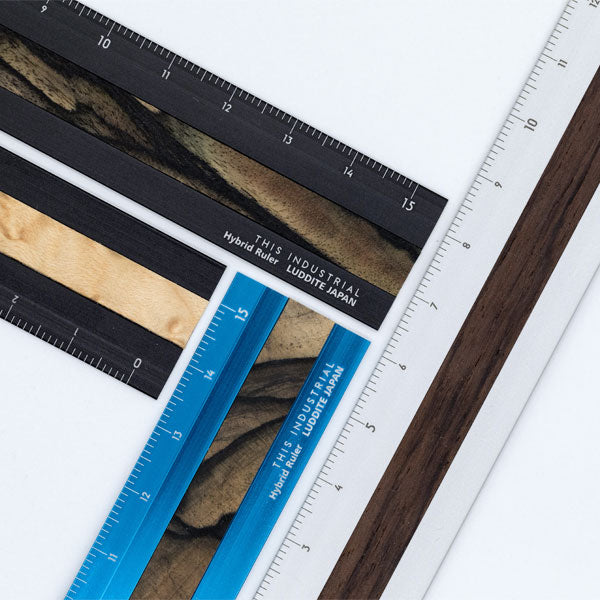 (12/3園田)THIS INDUSTRIAL Fine Wood Hybrid Ruler [全4種] 15cm ルーラー 定規 ラダイト《Luddite》LDTI-HRW［M便 1/10］