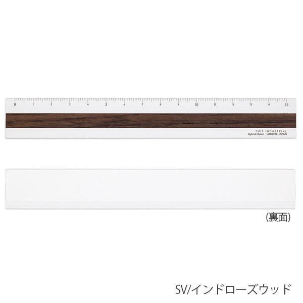 (12/3園田)THIS INDUSTRIAL Fine Wood Hybrid Ruler [全4種] 15cm ルーラー 定規 ラダイト《Luddite》LDTI-HRW［M便 1/10］