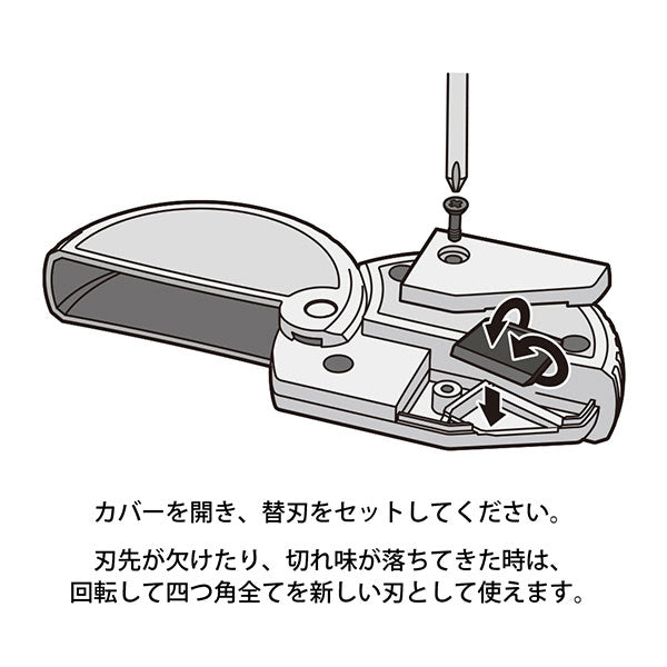 アルミ ダンボールカッター 専用替刃 デザインフィル(ミドリ) 35493 [M便 1/50]
