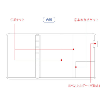 ASHFORD ビタリータ ライフオーガナイザーA6+MINI6 13mm [1439] ノート 手のひらサイズ パープル アシュフォード 1439-078