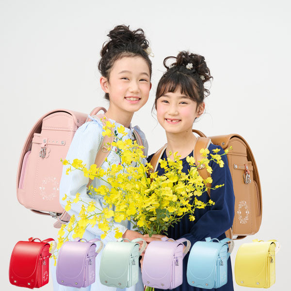 2026年版 【フィットちゃん/榮伸】ランドセル フラワーリース クラリーノエフ 女の子 全8種類 マチ12.5cm FW-580-RF【特典付き】