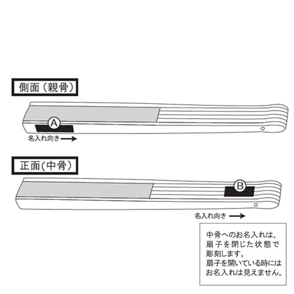 ［本体別売り］扇子名入れ 納期約1週間～10営業日予定