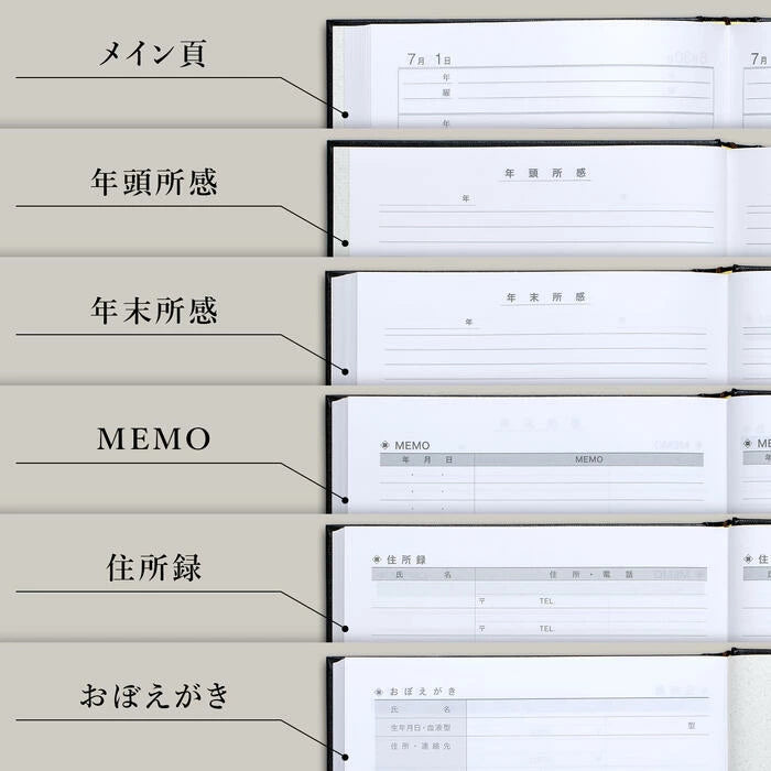 10年用日記《日付表示あり》B5 アピカ D305 日記帳