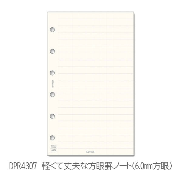 [Davinci] 方眼罫ノート 5.0mm方眼 6.0mm方眼 ポケットサイズ 手帳リフィル ［全3種］ レイメイ藤井 DPR4296/4307/4295 [M便 1/6]