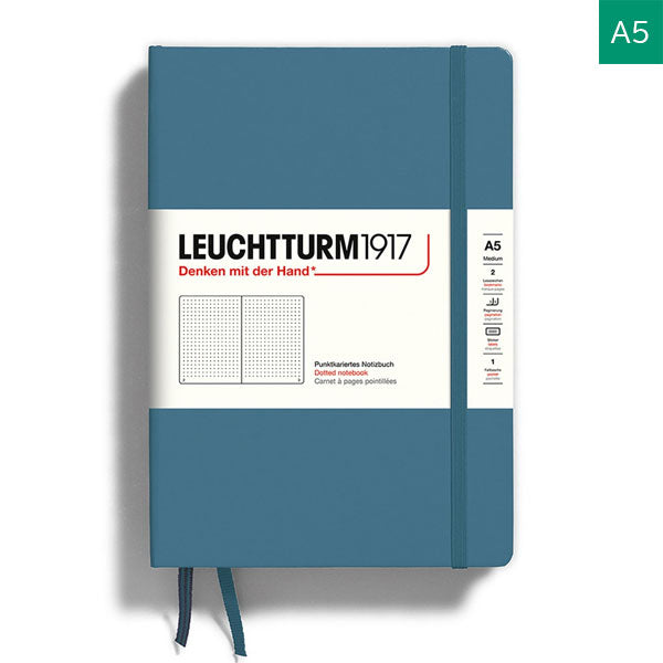 LEUCHTTURM1917(ロイヒトトゥルム) ノート ミディアム A5 Dotted(ドット罫) ストーンブルー ロイヒトトゥルム 363334 [M便 1/1]