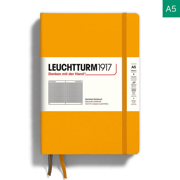 LEUCHTTURM1917(ロイヒトトゥルム) ノート ミディアム A5 Spuared(方眼罫) ライジングサン ロイヒトトゥルム 363389 [M便 1/1]