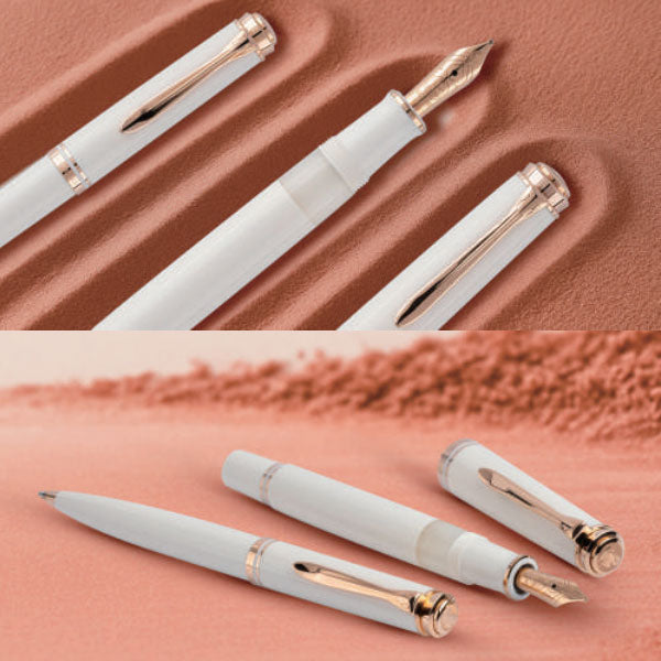 【限定】ペリカン《Pelikan》スーベレーン 600 ホワイト&ローズゴールド F(細字)/M(中字)【送料無料*】