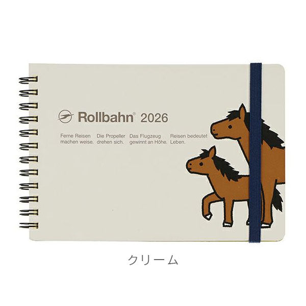 2026 ロルバーンダイアリー ポニー 横型L [全6色] 《マンスリー》 2025年10月・月曜始まり デルフォニックス 160063 [M便 1/2]