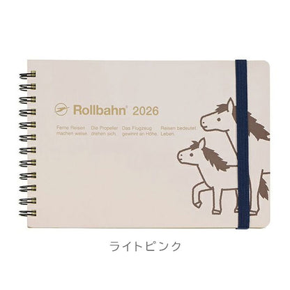 2026 ロルバーンダイアリー ポニー 横型L [全6色] 《マンスリー》 2025年10月・月曜始まり デルフォニックス 160063 [M便 1/2]