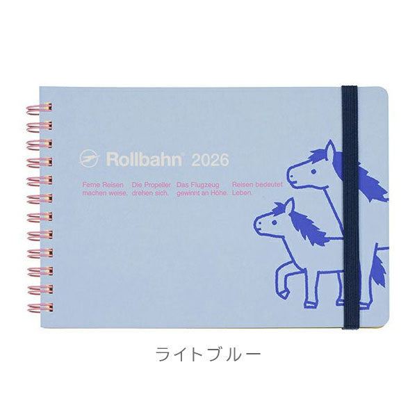 2026 ロルバーンダイアリー ポニー 横型L [全6色] 《マンスリー》 2025年10月・月曜始まり デルフォニックス 160063 [M便 1/2]