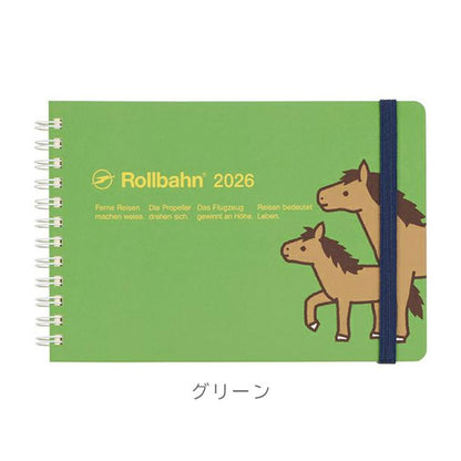 2026 ロルバーンダイアリー ポニー 横型L [全6色] 《マンスリー》 2025年10月・月曜始まり デルフォニックス 160063 [M便 1/2]