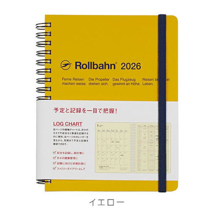 2026 ロルバーンダイアリー ログチャート L [全6色] 《マンスリー》 2025年10月・月曜始まり デルフォニックス 160064 [M便 1/2]