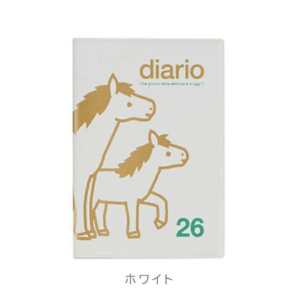 2026 マンスリー ポニー [全8色] 《mini/95×137ミリ》 2025年10月・月曜始まり デルフォニックス 160131 [M便 1/10]