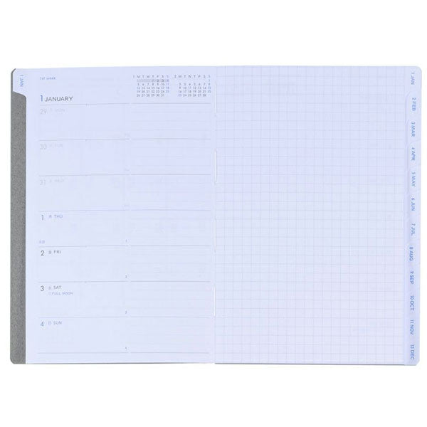 2026 ダイアリーリフィル A6 ホリゾンタル 《ウィークリー》 2026年1月・月曜始まり デルフォニックス 260001 [M便 1/8]