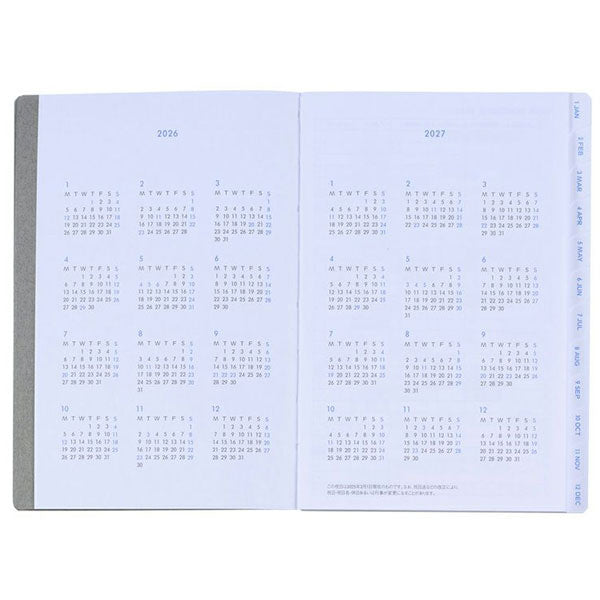 2026 ダイアリーリフィル A6 ホリゾンタル 《ウィークリー》 2026年1月・月曜始まり デルフォニックス 260001 [M便 1/8]