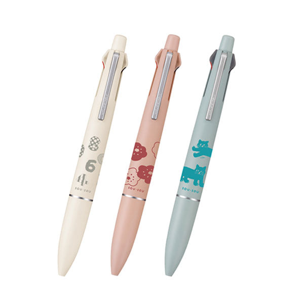 【限定】ジェットストリーム 4＆1《JETSTREAM》SOU・SOU Lite touch ink［全3色］ 4色ボールペン(0.5mm)+0.5mmシャープ 三菱鉛筆 H.MSXE5LS [M便 1/5]