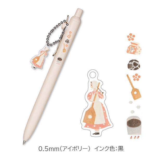 【オフィシャルグッズ】 大手饅頭伊部屋×ネクタイ ユニボールゼント 0.5mm 黒 三菱鉛筆 322107005 [M便 1/30]