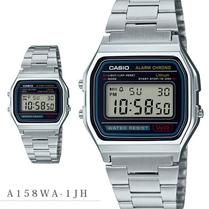 【一部WEB限定】カシオコレクション 腕時計 デジタル液晶 メタルバンド [全2種類] CASIO(カシオ) A158WEA-9JH/A158WA-1JH [M便 1/4]