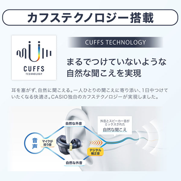 ヒアリングアシストイヤホン earU [全3種] カシオ ER-100 【送料無料