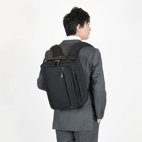 EVL-4.0 ビジネスバッグ［B4サイズ］ 黒 17/22L ［B4ファイル/14.0インチPC対応］ エース 68308-01【送料無料*！取り寄せ品】