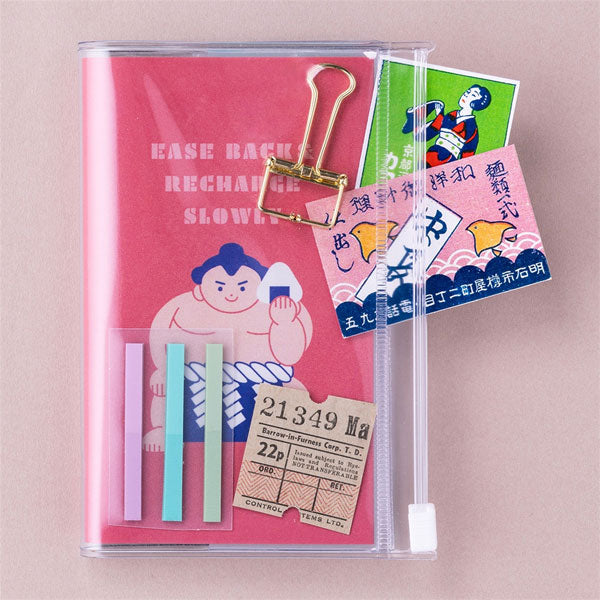 EDiT 手帳用紙を使った小さな方眼ノート B7 PVCカバー付 Japanese Icons 全5色 MARK’S(マークス) EDI-NB36 [M便 1/4]