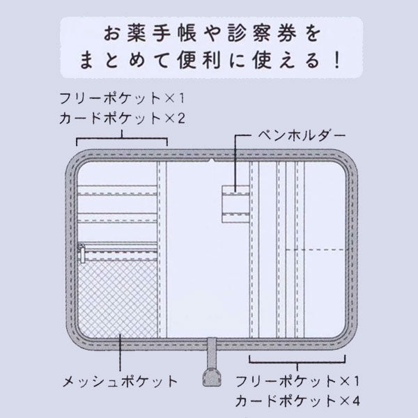 お薬手帳ケース スヌーピー [顔いっぱい] カミオジャパン 227416 [M便 1/2]