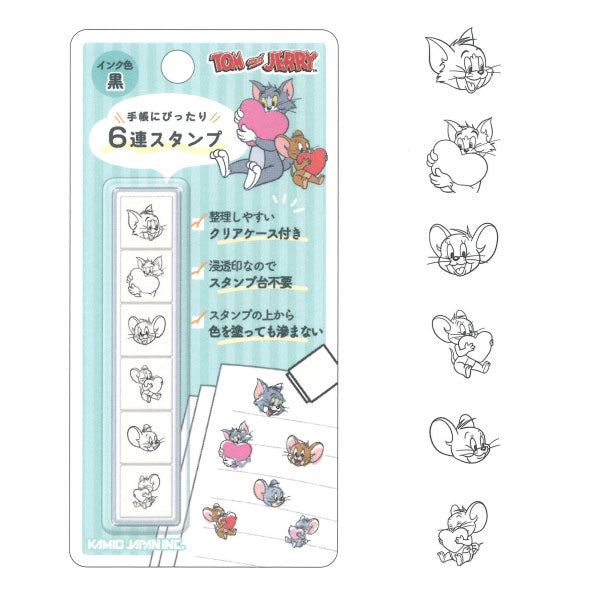 トムとジェリー 6連スタンプ [全2種] カミオジャパン 231007 [M便 1/8]