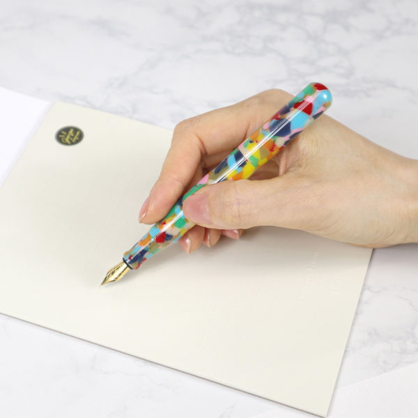 アセテート万年筆【折り紙】ミニタイプ [細字] ≪化粧箱付き≫ 大西