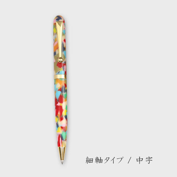 アセテートボールペン【折り紙】太軸/細軸タイプ [中字] ≪化粧箱付き
