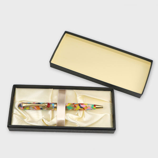 アセテートボールペン【折り紙】太軸/細軸タイプ [中字] ≪化粧箱付き