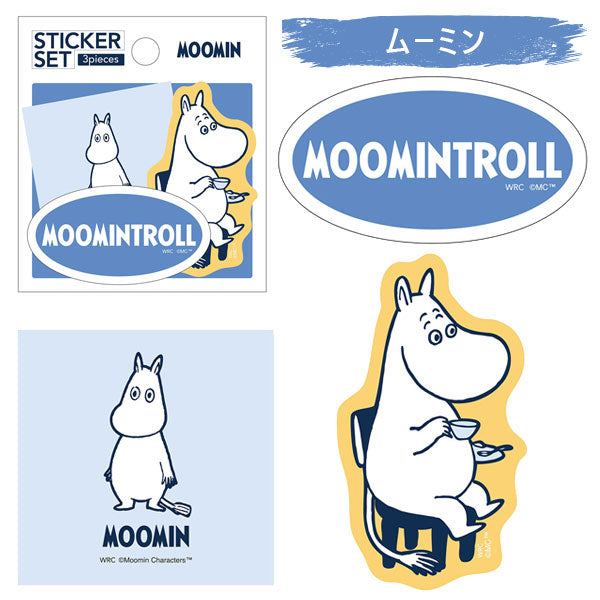 MOOMIN STICKER SET≪ステッカーセット≫ 3デザイン各1枚 [全6種類] ワールドクラフト MOSC-S [M便 1/100]