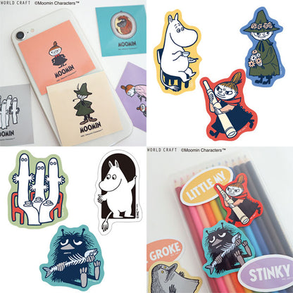 MOOMIN STICKER SET≪ステッカーセット≫ 3デザイン各1枚 [全6種類] ワールドクラフト MOSC-S [M便 1/100]