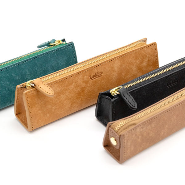 トライラテラルペンケース S［全4色］MAYAレザー ラダイト《Luddite》LDKM-TLPNS