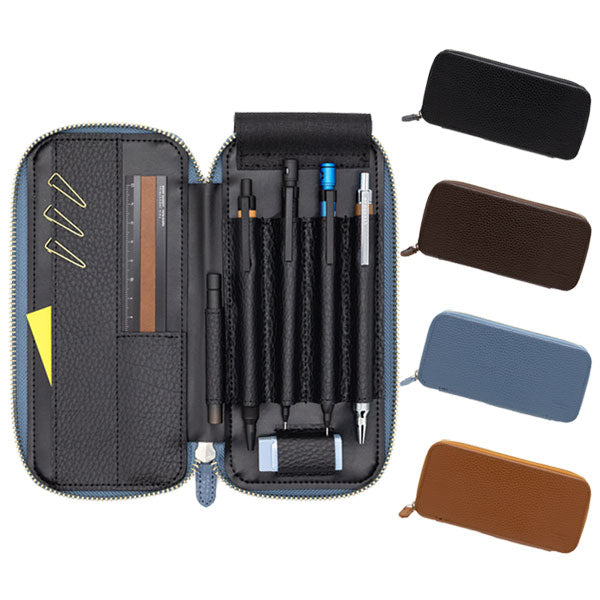 ラウンドジップペンケース エッセンシャル［全4色] ADRIAレザー ラダイト《Luddite》LDKA-RPNE-【送料無料*】