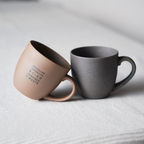 GOOD MORNING マグカップ 200 [グレイカラー]  再生備前 the continue RI-CO MUG200-G-00 専用ボックス入り 専用ボックス入り