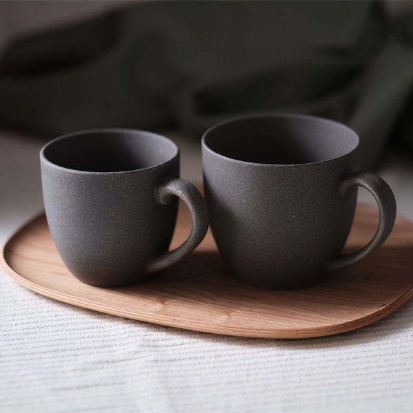 GOOD MORNING マグカップ 200 [グレイカラー]  再生備前 the continue RI-CO MUG200-G-00 専用ボックス入り 専用ボックス入り