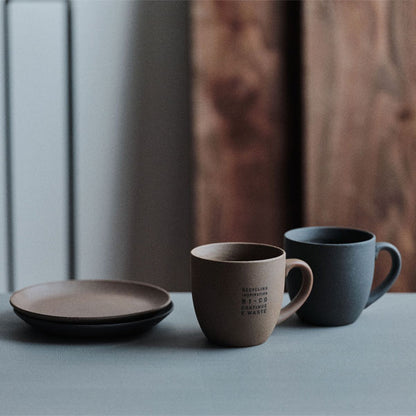 GOOD MORNING マグカップ 200 [グレイカラー]  再生備前 the continue RI-CO MUG200-G-00 専用ボックス入り 専用ボックス入り