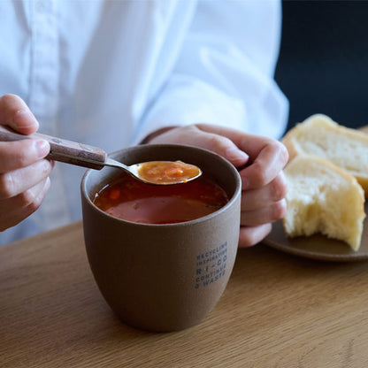 GOOD MORNING マグカップ 300 [ナチュラル] ロゴ入り 再生備前 the continue RI-CO MUG300-N-01 専用ボックス入り